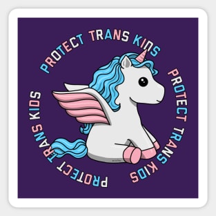 Protect Trans Kids Unicorn Sticker